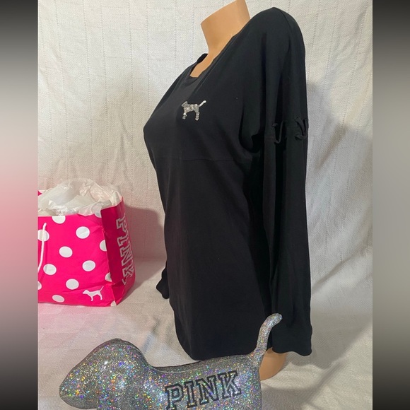 NWT VS PINK XS CREW LONG SLEEVE TSHIRT - Picture 4 of 6